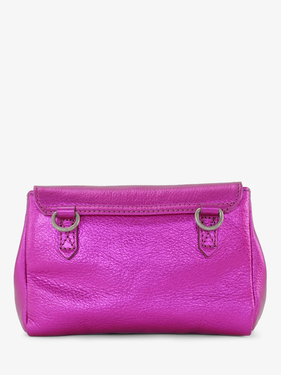 Pink Leather Cross-body Bag for Women - Suzon S Electric Pink | PAUL MARIUS