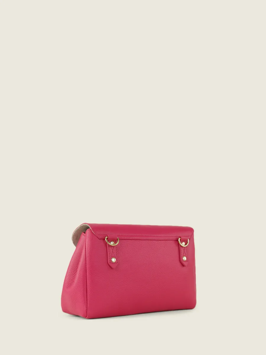 Pink Leather Cross-body Bag Women - Suzon M Sorbet Raspberry | PAUL MARIUS