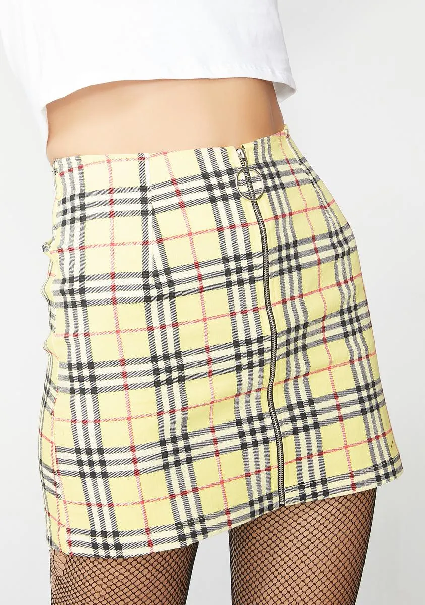 Plaid Ring Skirt-