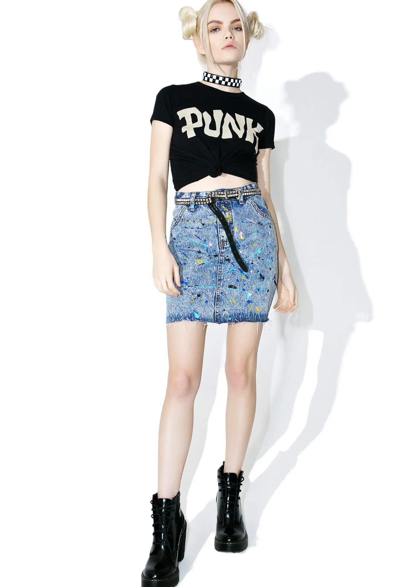 Pollock Denim Skirt-