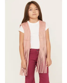 Product Name:  Fornia Girls' Fringe Faux Suede Vest