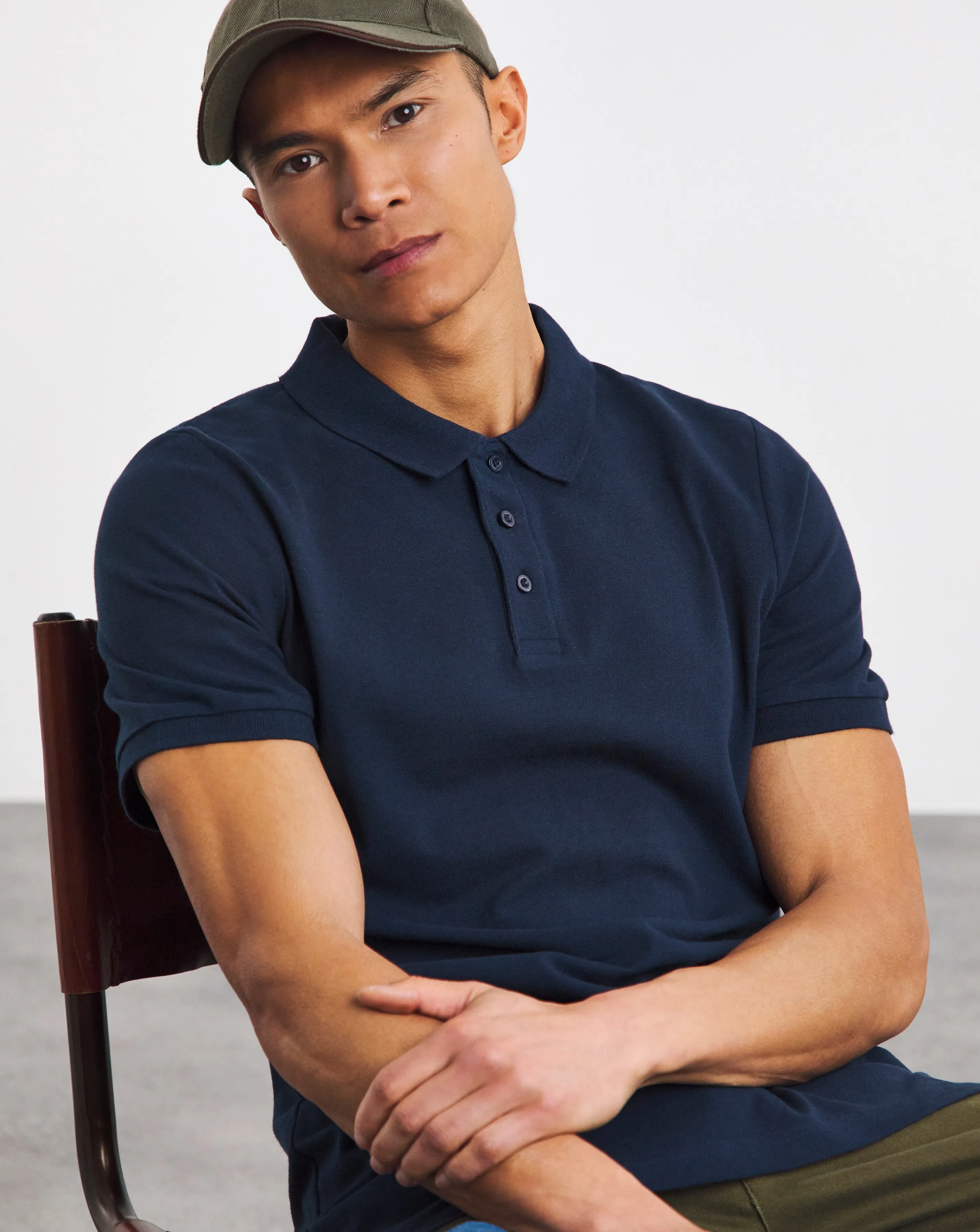 Pure Cotton Pique Polo Long