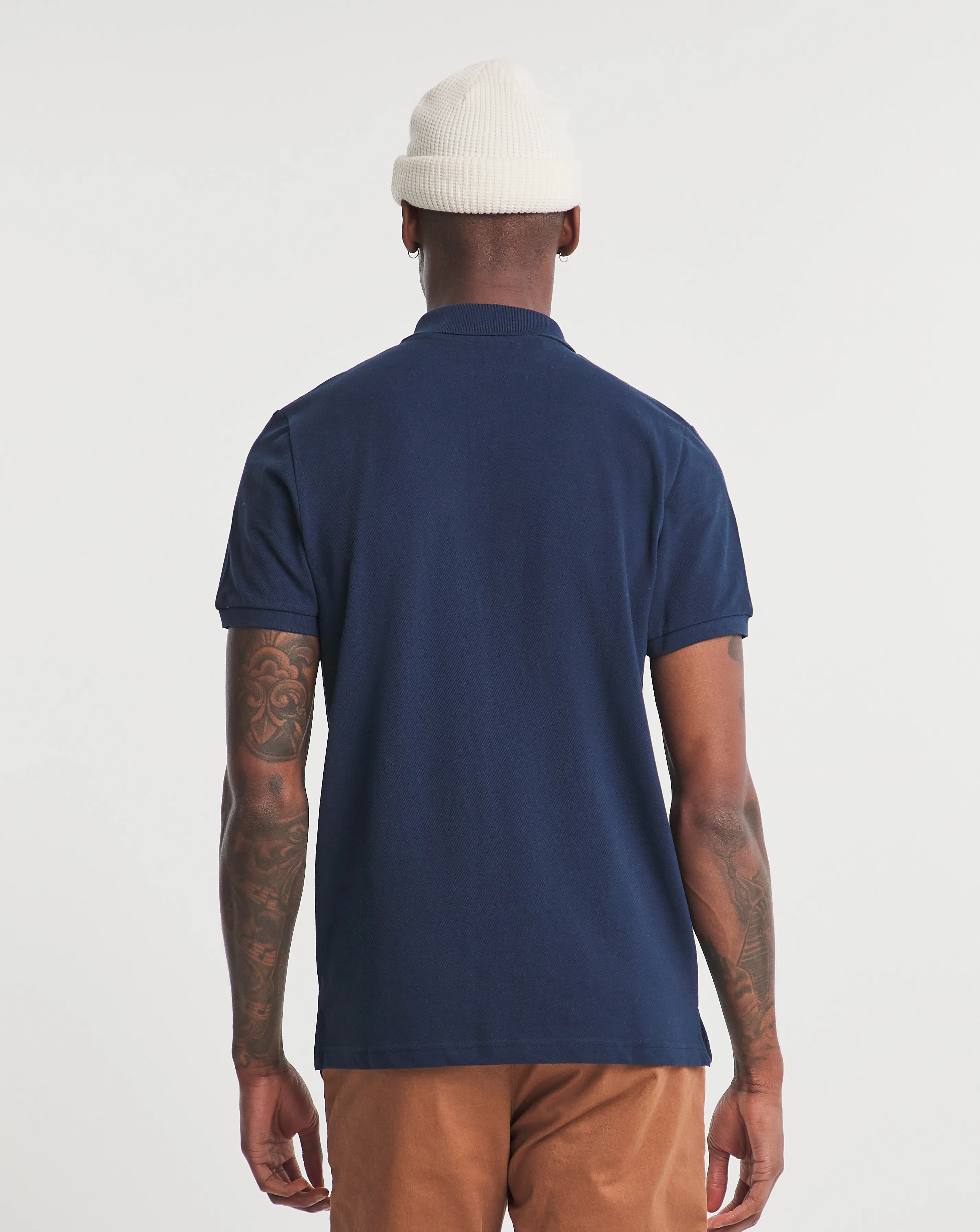 Pure Cotton Pique Polo Long