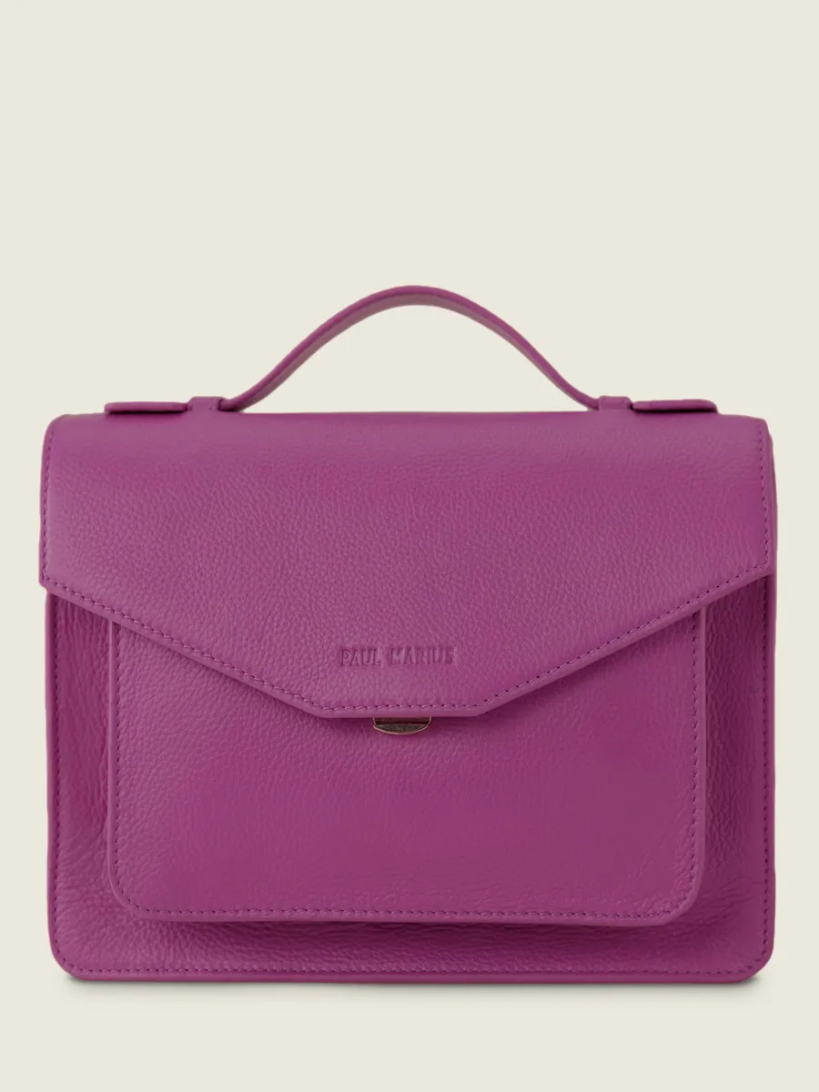 Purple Leather Cross-body Bag for Women - Simone Sorbet Blackcurrant | PAUL MARIUS