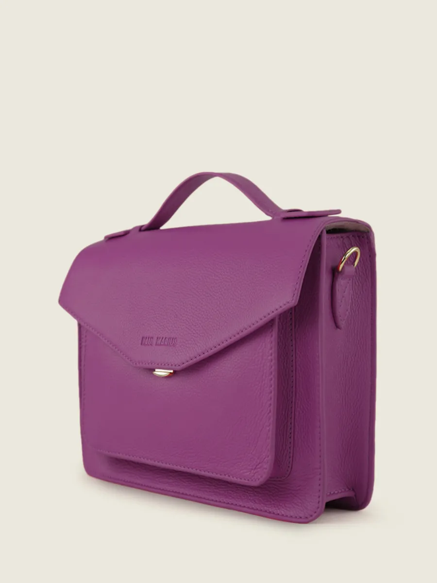 Purple Leather Cross-body Bag for Women - Simone Sorbet Blackcurrant | PAUL MARIUS