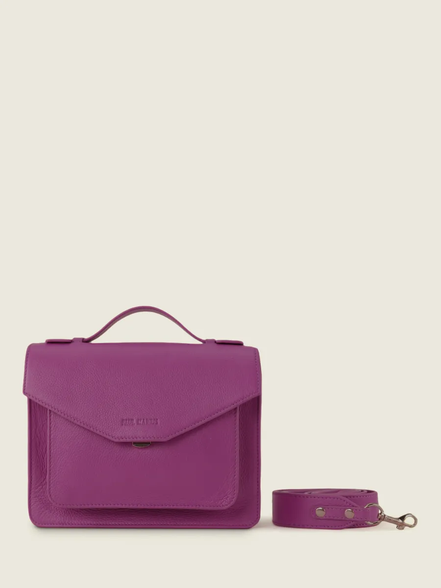 Purple Leather Cross-body Bag for Women - Simone Sorbet Blackcurrant | PAUL MARIUS