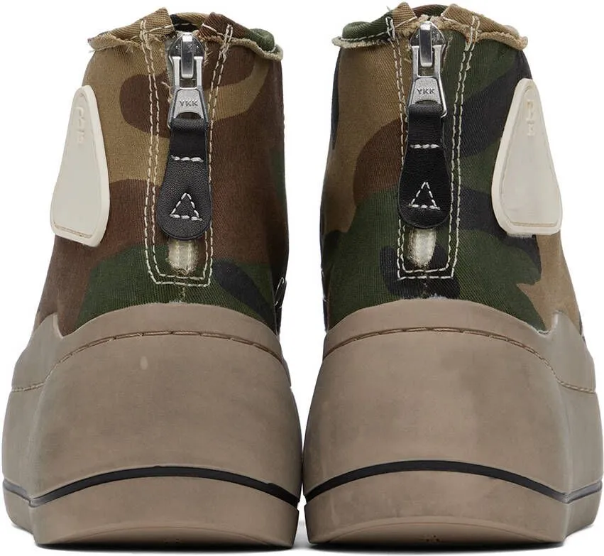 R13 Brown & Green Kurt Sneakers