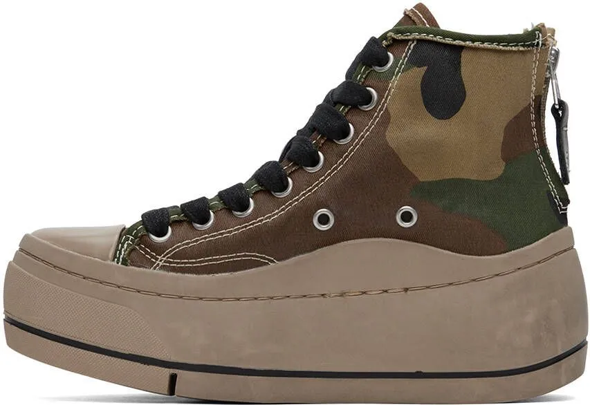 R13 Brown & Green Kurt Sneakers