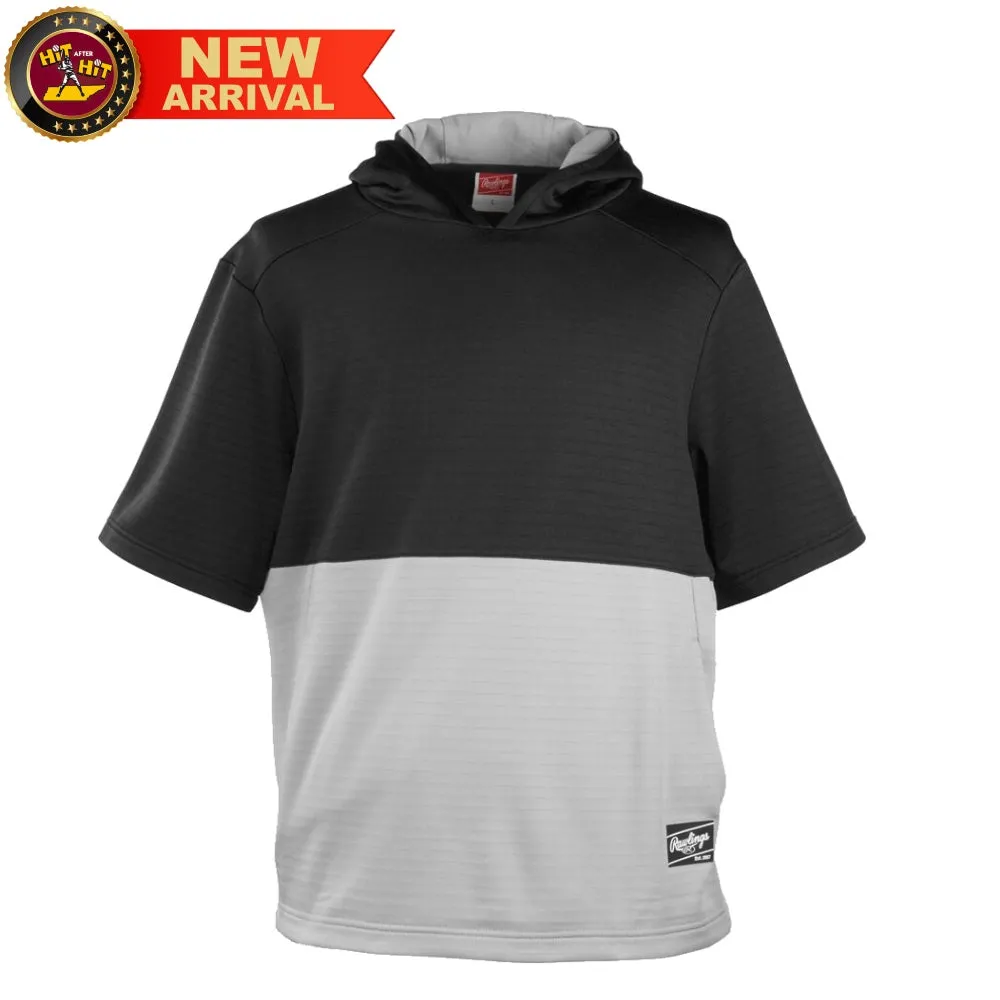 RAWLINGS COLORSYNC SHORT-SLEEVE HOODIE: RSFH BLACK