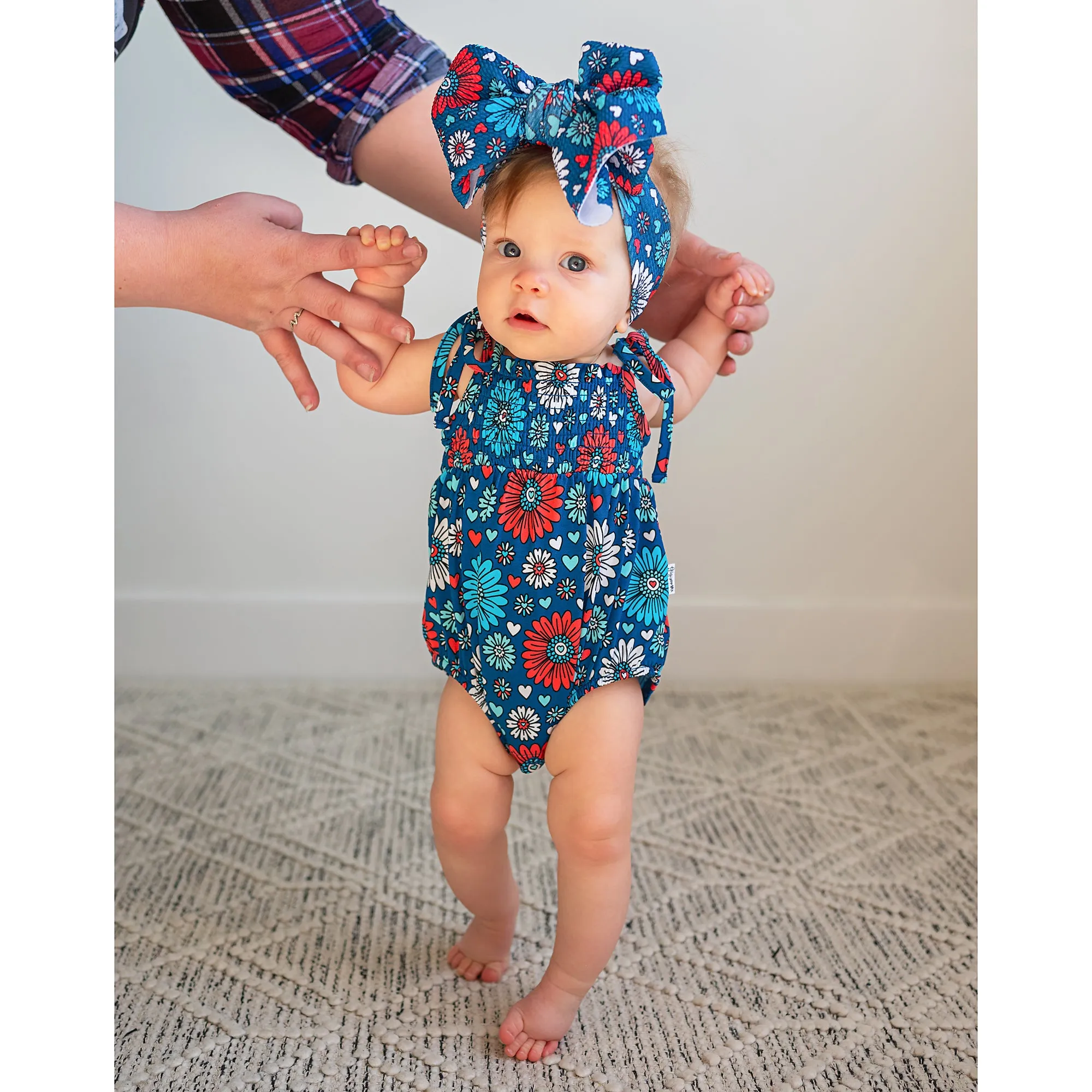 Reagan SMOCKED BUBBLE ROMPER