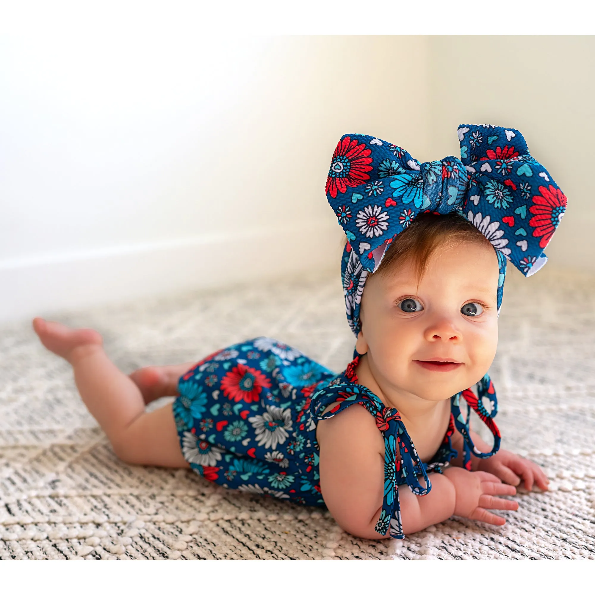 Reagan SMOCKED BUBBLE ROMPER