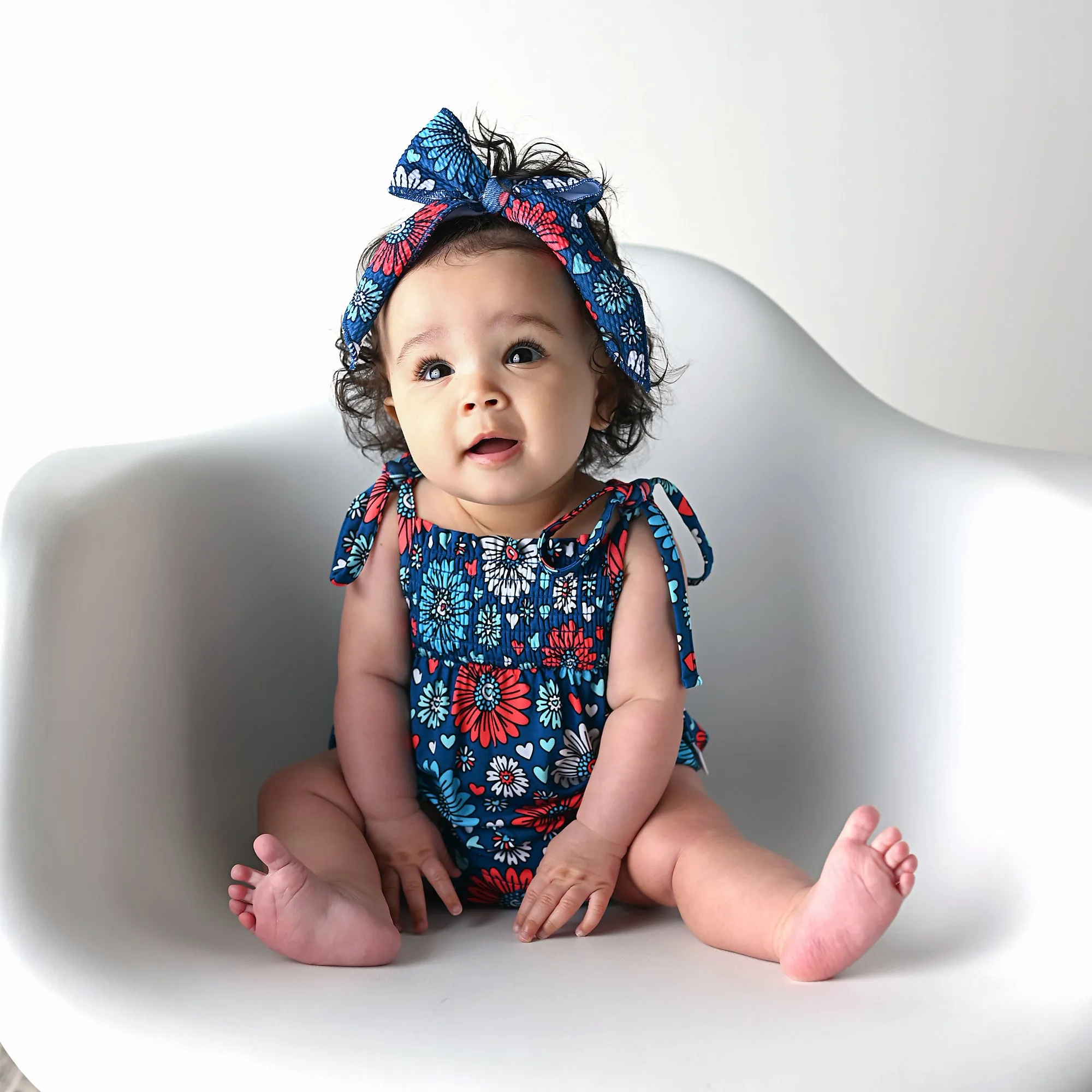 Reagan SMOCKED BUBBLE ROMPER