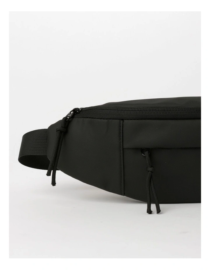 Rubberised Bum Bag in Black