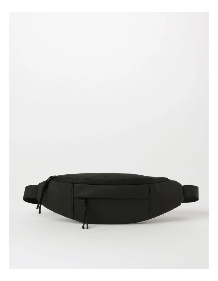 Rubberised Bum Bag in Black