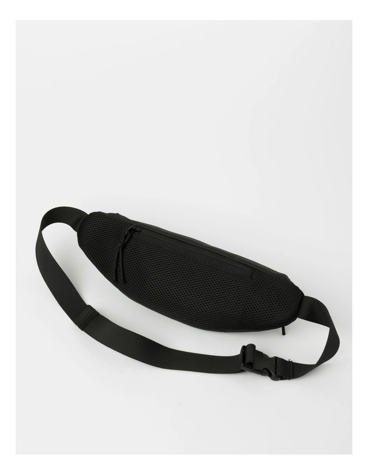 Rubberised Bum Bag in Black