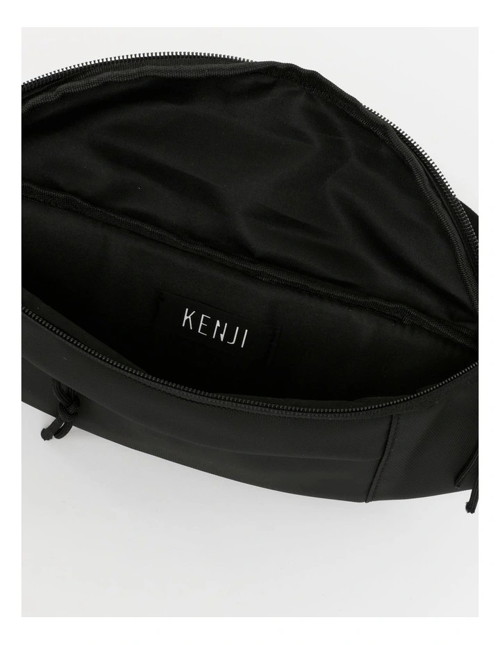 Rubberised Bum Bag in Black