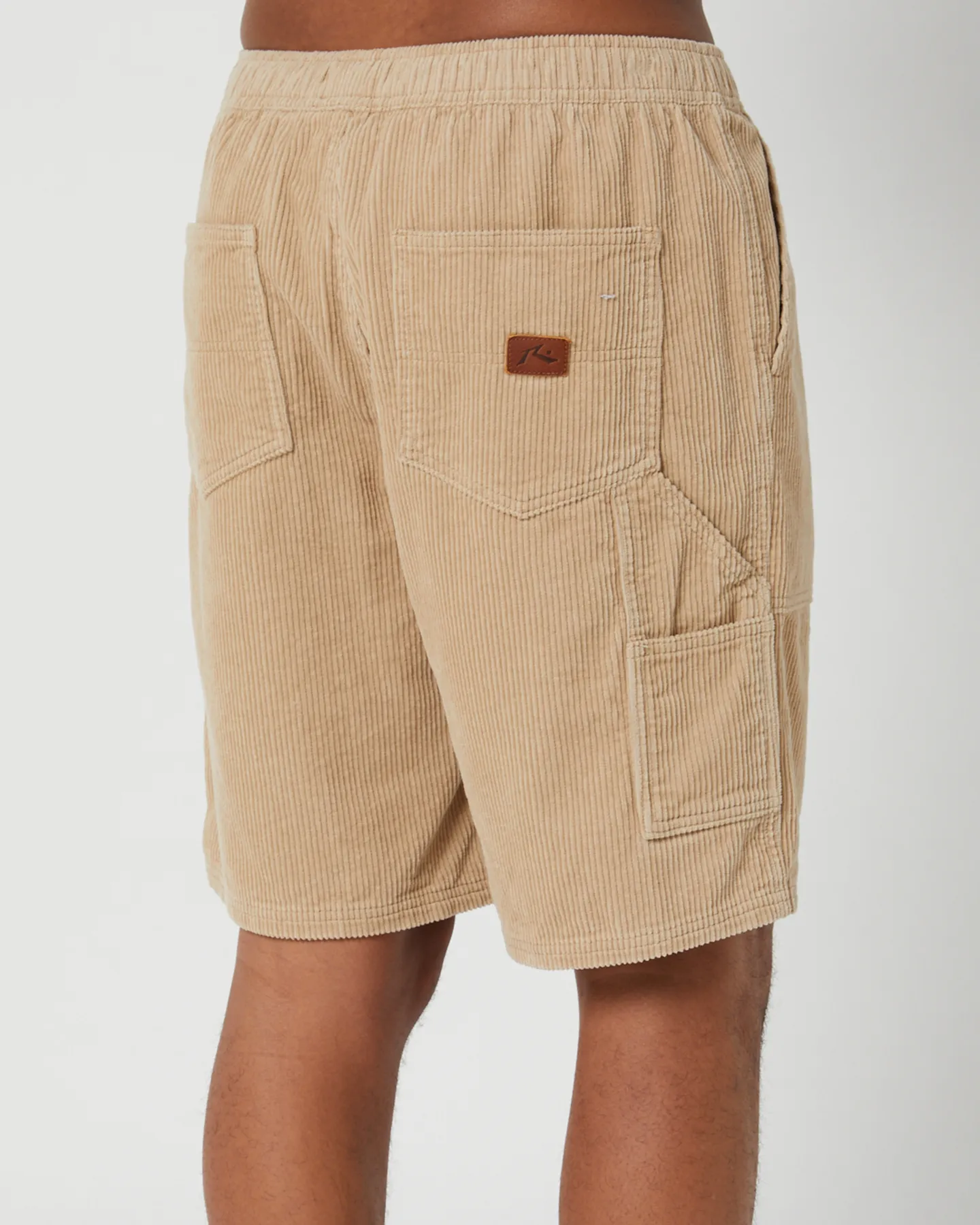 Rusty 8 Wale 20 Workwear Elastic Short - Light Fennel | SurfStitch