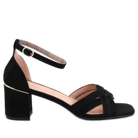 Sabines Black women's high-heeled sandals