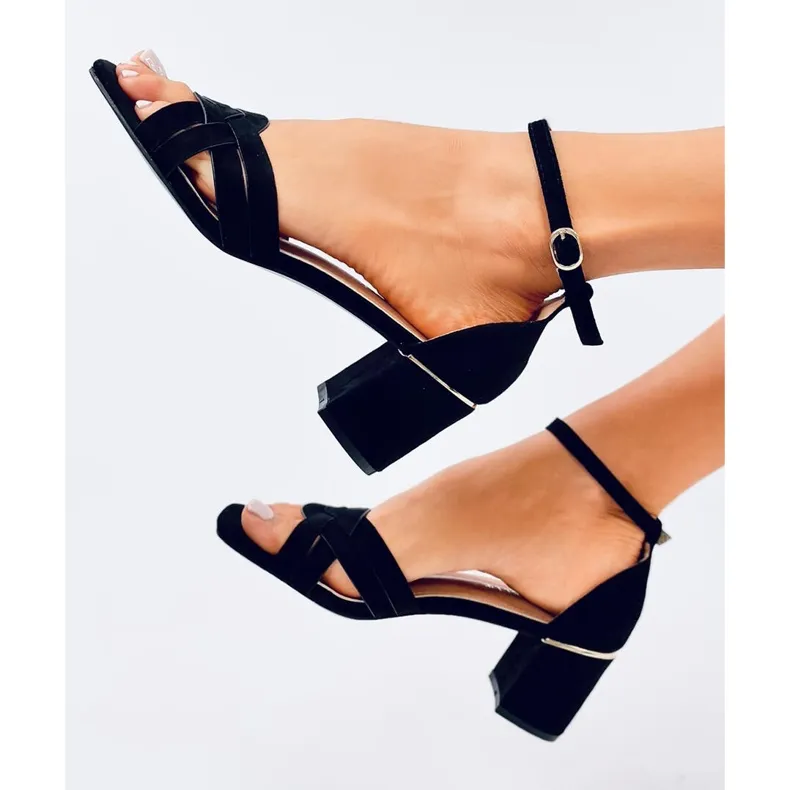 Sabines Black women's high-heeled sandals