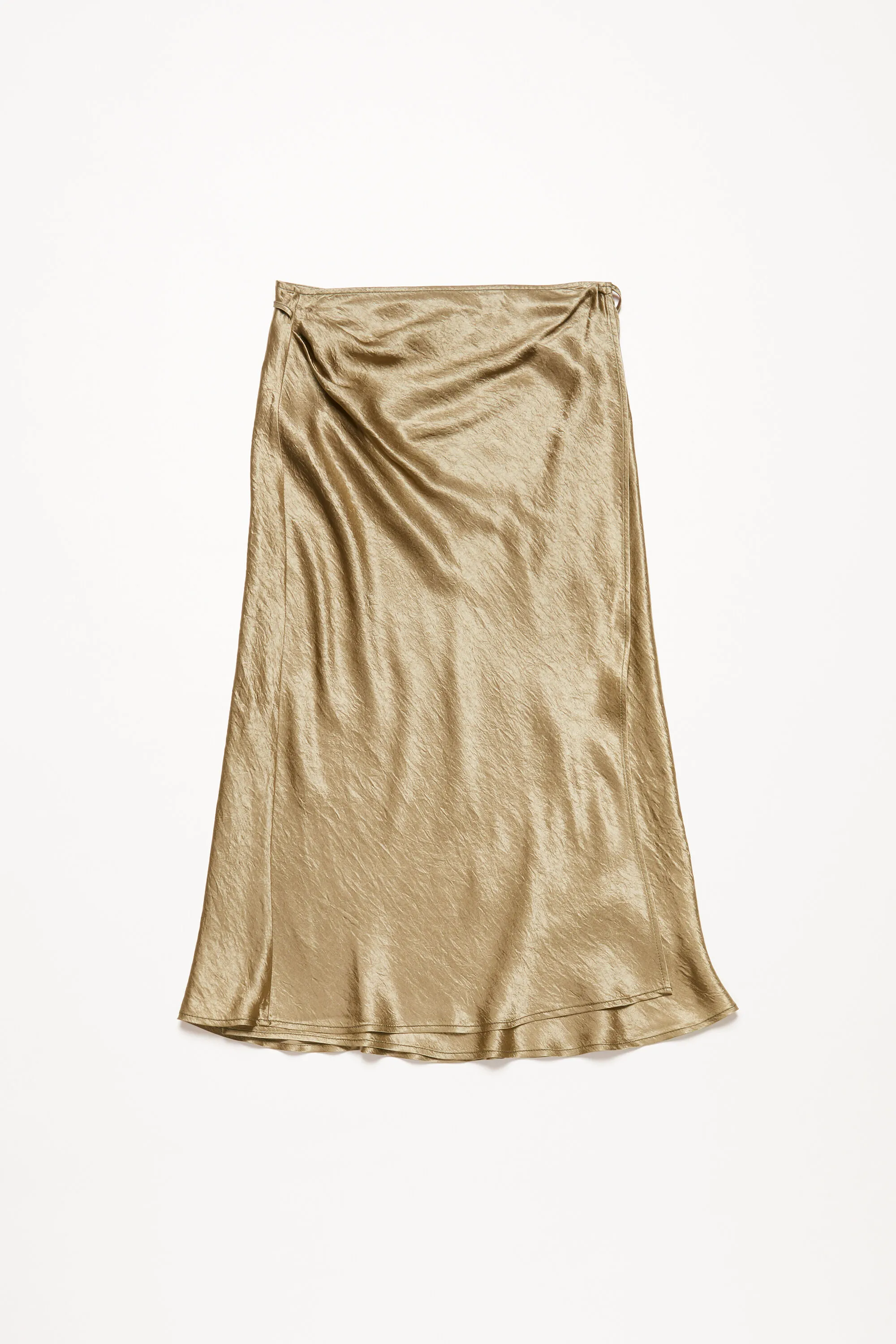 Satin wrap skirt