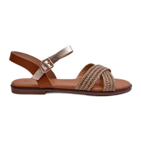 S.Barski MY923 Women's Flat Sandals, Brown