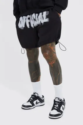 Short Oversized Official Toggle Jersey Short | boohooMAN UK