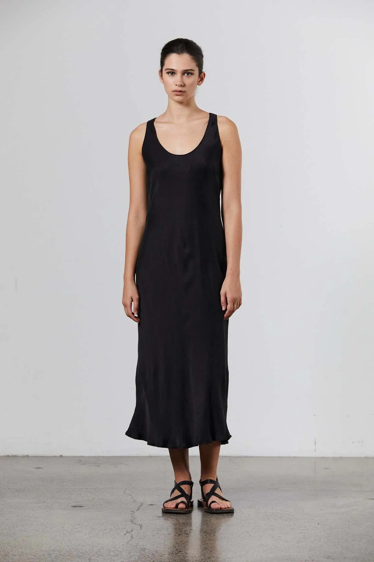 Silk Tank Dress - Black