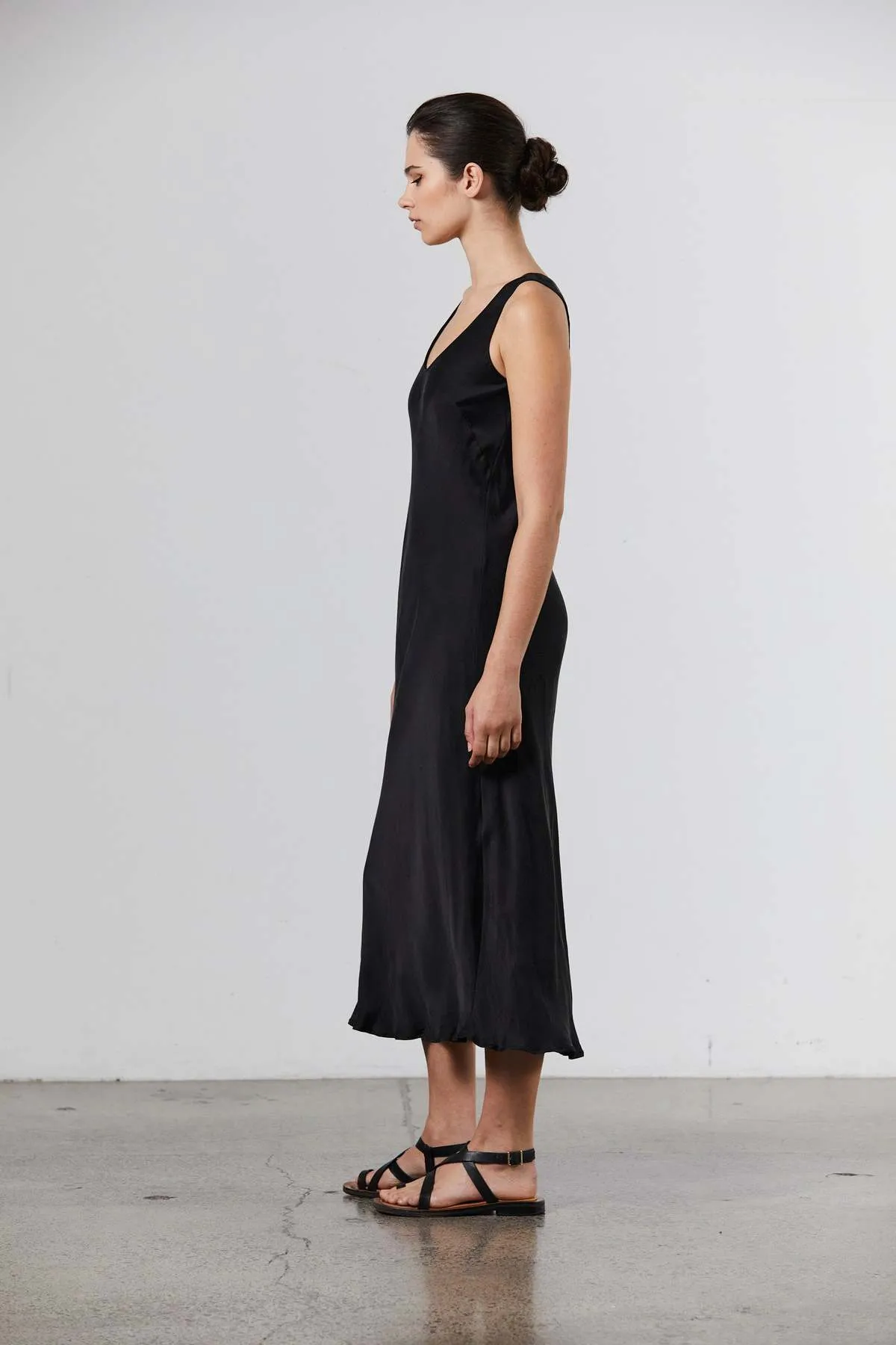 Silk Tank Dress - Black