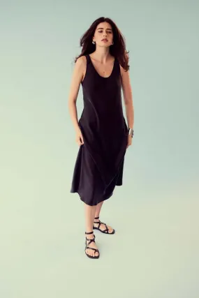 Silk Tank Dress - Black