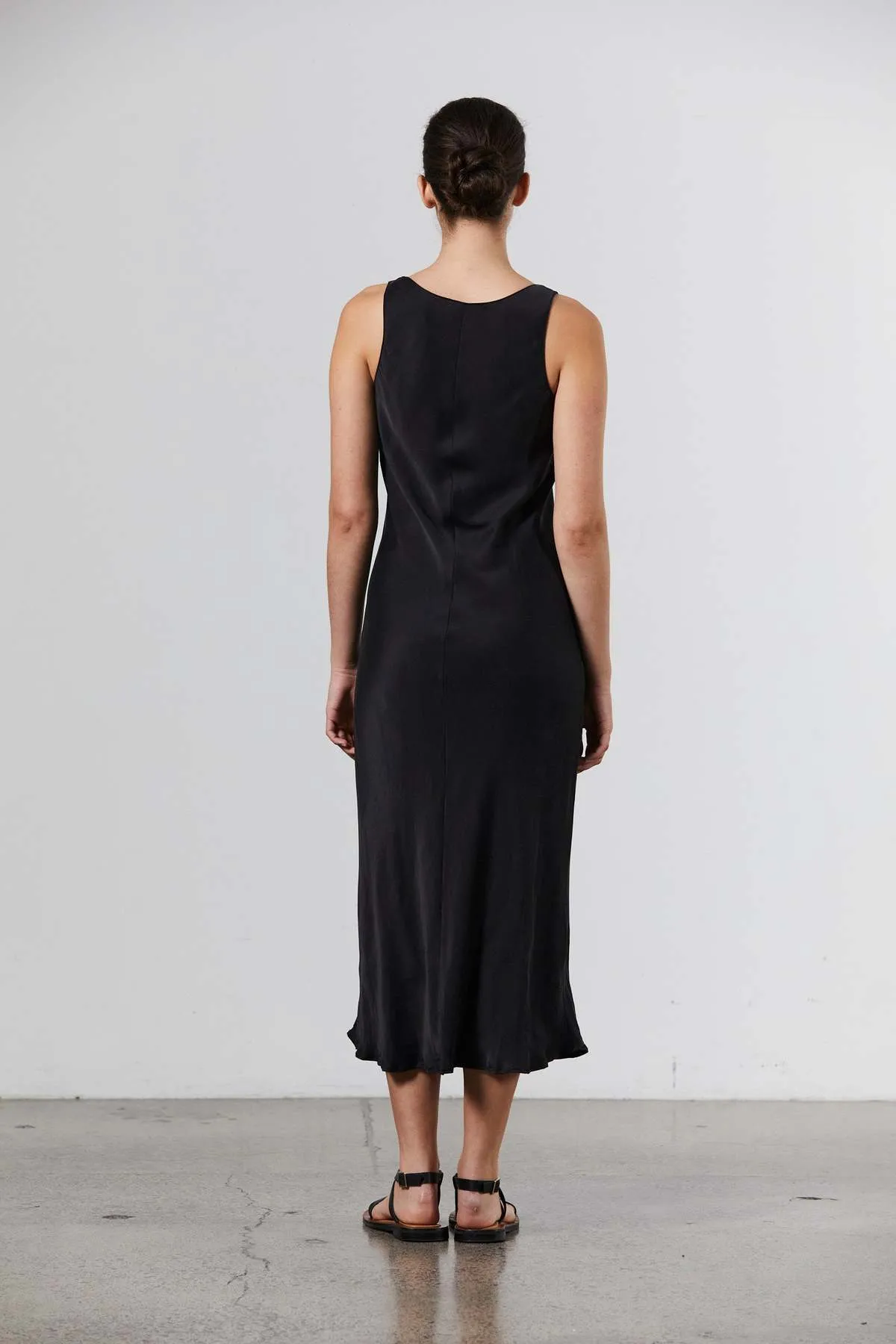 Silk Tank Dress - Black