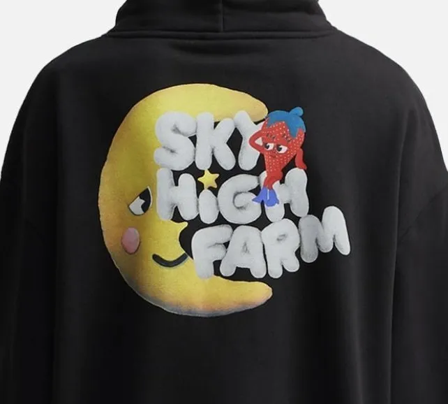 Sky High Farm Workwear  |Long Sleeves Cotton Logo Hoodies & Sweatshirts