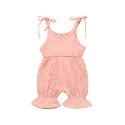 Sleeveless Ruffle Short Romper