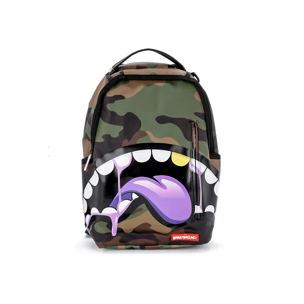 Sprayground Shark Tongue Remix Purple Backpack