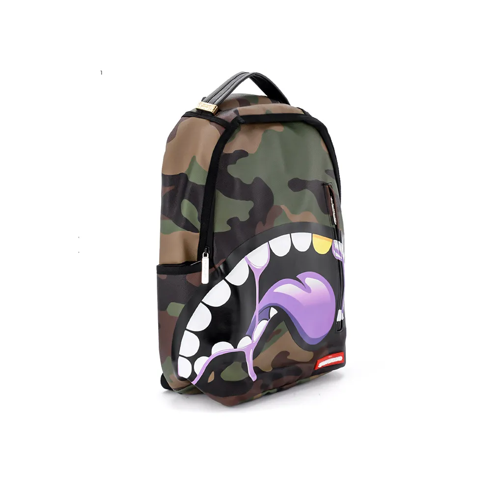 Sprayground Shark Tongue Remix Purple Backpack