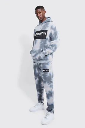 Tall Limited Edition Tie Dye Hooded Tracksuit | boohooMAN UK