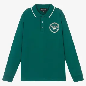 Teen Boys Green Eagle Polo Shirt