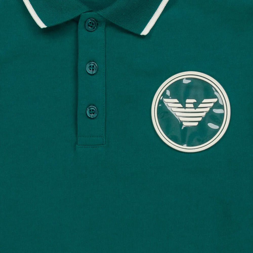 Teen Boys Green Eagle Polo Shirt