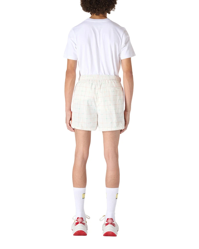 --Tennis Club Check Tracksuit Shorts-