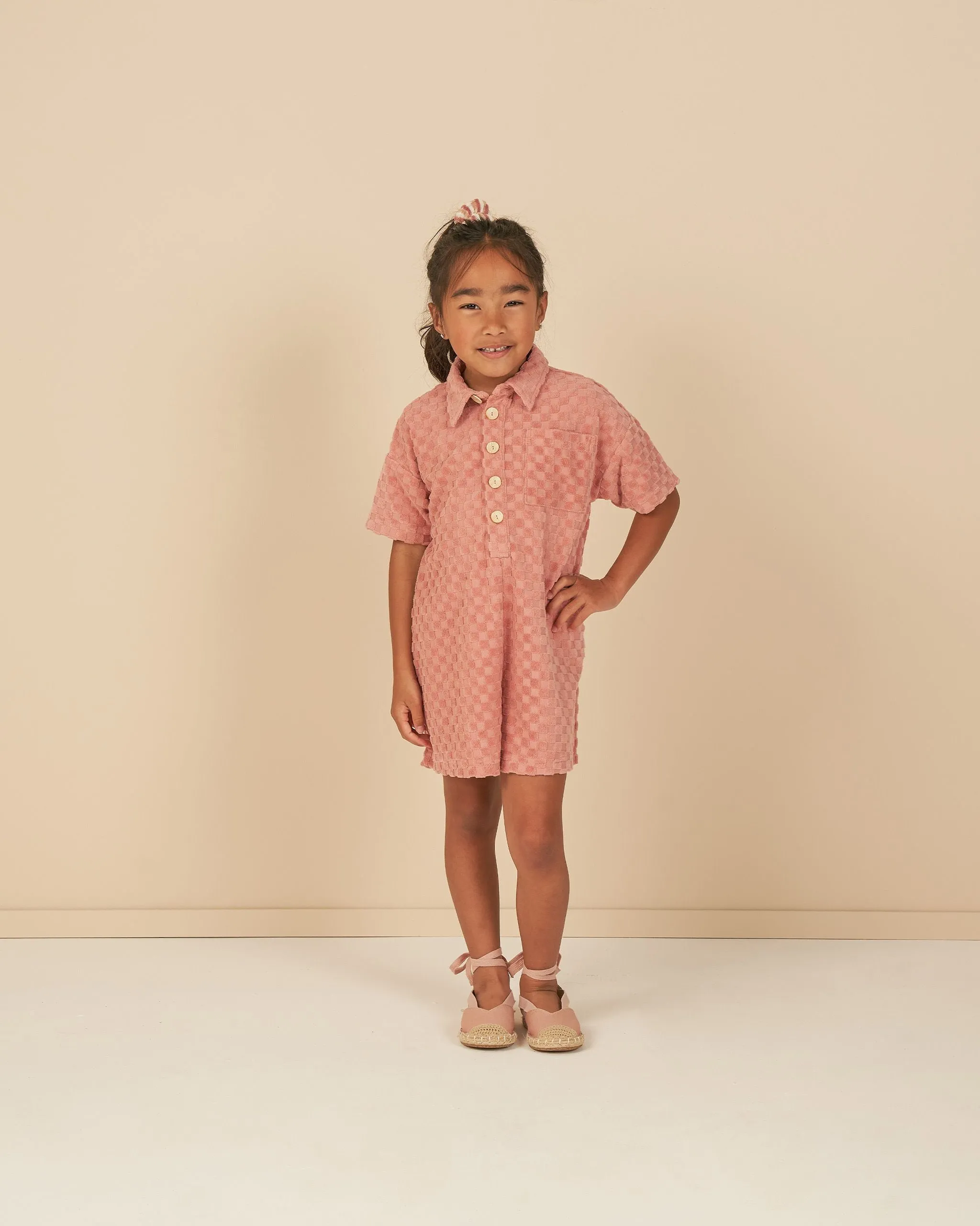 The Frankie Romper by Rylee + Cru - Pink Check - KIDS