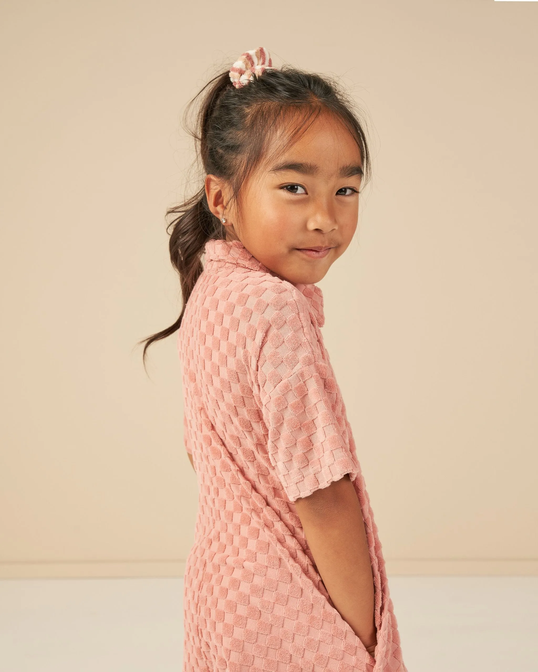 The Frankie Romper by Rylee + Cru - Pink Check - KIDS