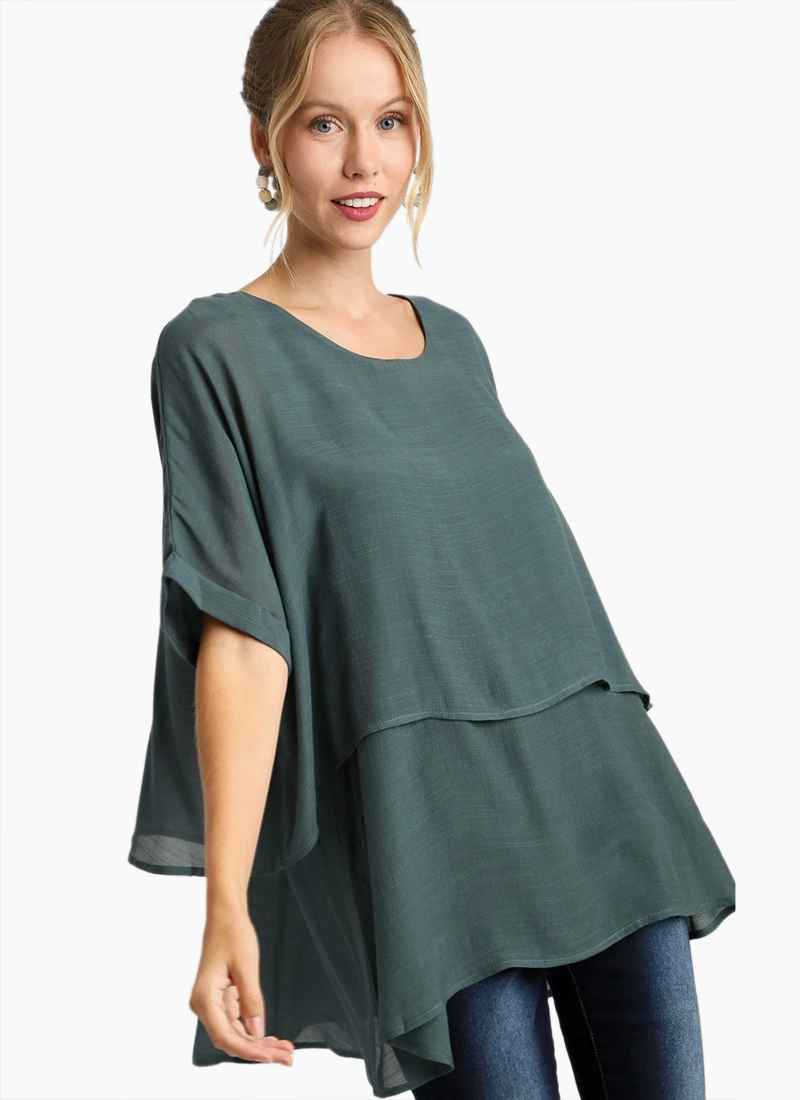 Tiffany Layered Tunic - Seaweed