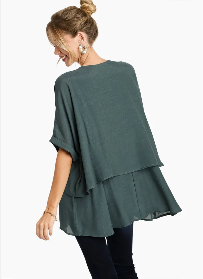 Tiffany Layered Tunic - Seaweed