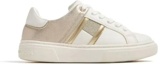 Tommy Hilfiger Junior Krystal panelled metallic sneakers Neutrals