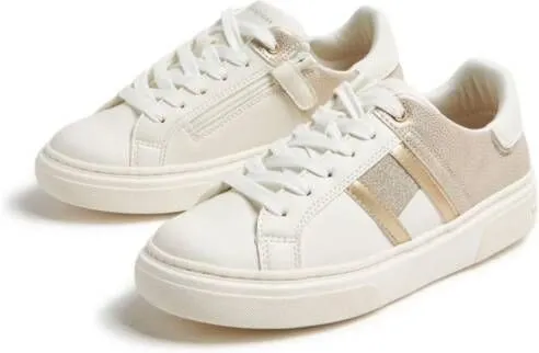 Tommy Hilfiger Junior Krystal panelled metallic sneakers Neutrals