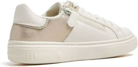 Tommy Hilfiger Junior Krystal panelled metallic sneakers Neutrals