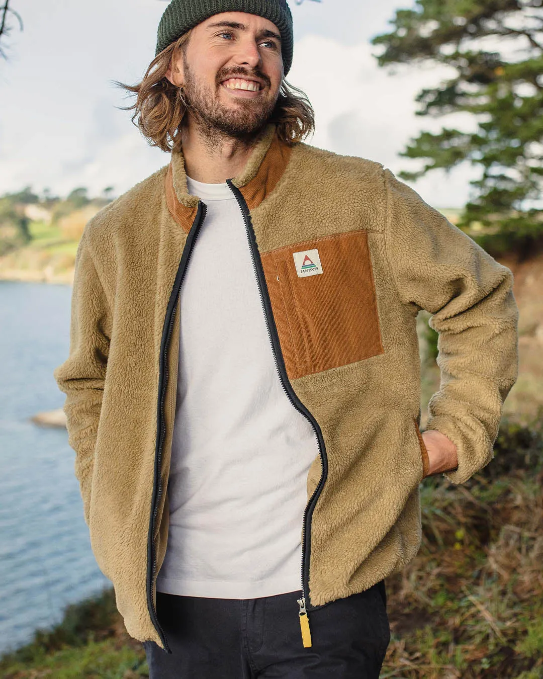 Trekker Recycled Deep-Pile Sherpa Fleece - Biscuit