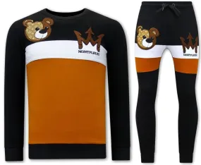 Trendy Tracksuit Men Teddy Bear Print | NEW |