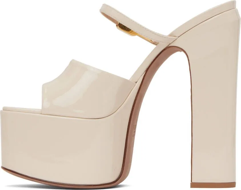 Valentino Garavani Off-White Tan-Go Heeled Sandals