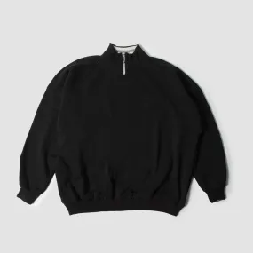 Vintage - Men - Reebok Zipneck Fleece - Black