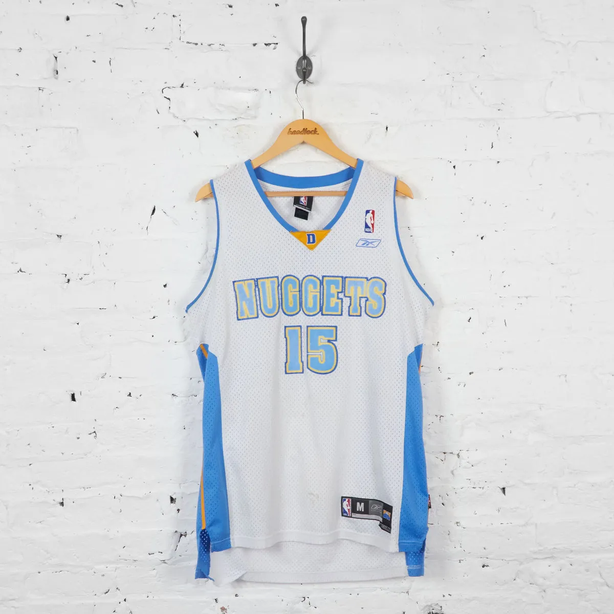 Vintage Reebok Denver Nuggets NBA Jersey - White - M